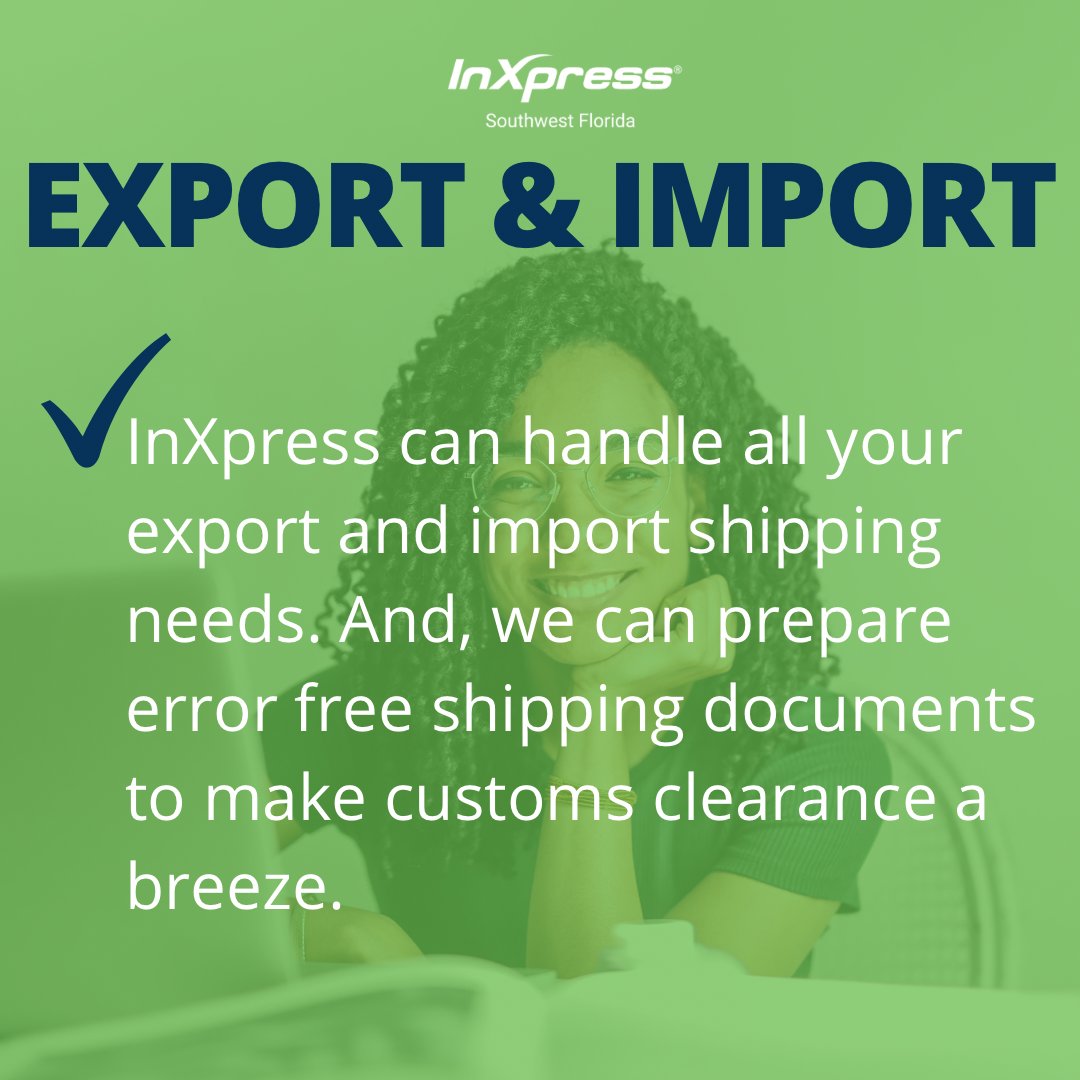 InXpress277's tweet photo. At InXpress, we see our customers as part of the family and we work diligently to ensure the shipping documents for your imports as well as your exports are in order to make the process hassle-free. 

If you have shipping needs, let us handle the process for you. 
#supplychain https://t.co/5xqpqe29Le