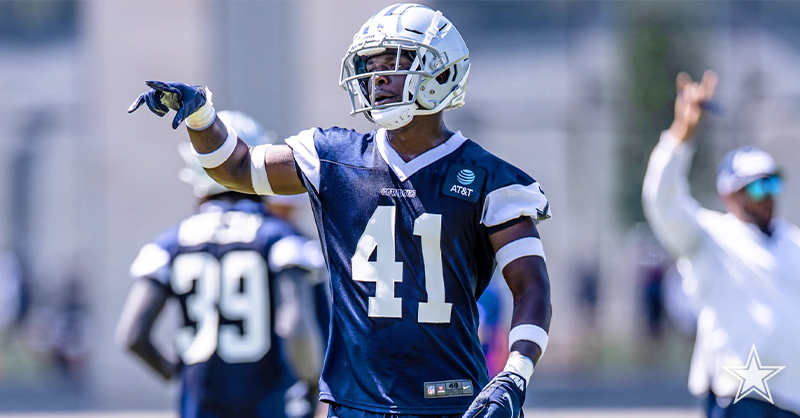 dallascowboys's tweet photo. Which two players stood out at rookie minicamp? @Spags52 gives us his thoughts. ⬇️

Offseason | #DallasCowboys