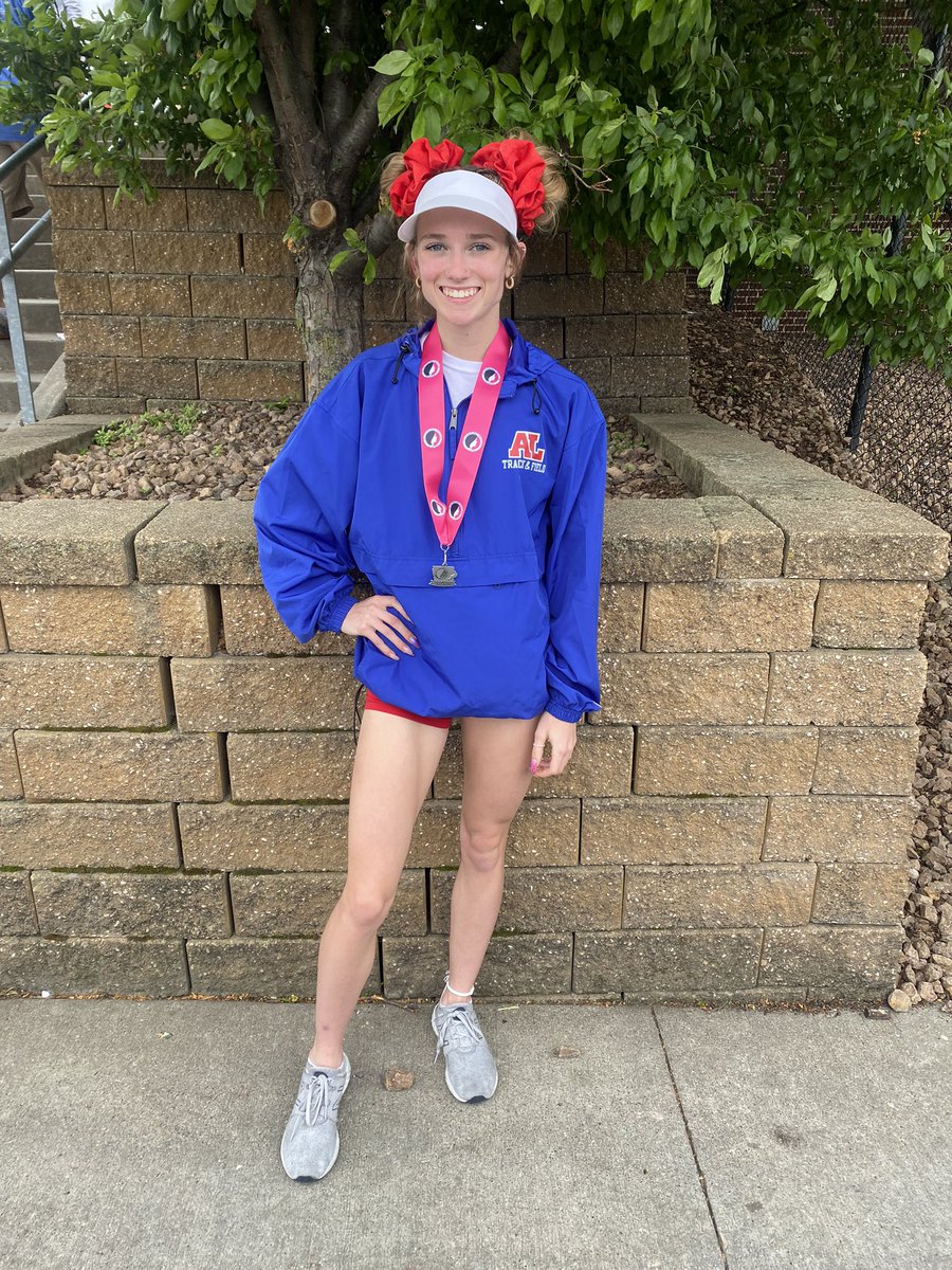 Congratulations to our 4A state SILVER medalist and new school recorder holder (22 year record holder April Reedy) <a href="/abbylasale20/">Abby LaSale</a> - running a 1:04.59 -  Abby’s time ranks in the top 30 in the UNITED STATES ! <a href="/ALHSathletics/">Council Bluffs Abraham Lincoln Lynx</a>