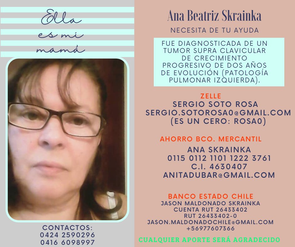 Jason_Elmaldo's tweet photo. Ella es mi mam��. En resumen es cáncer y esto ha sido duro para el bolsillo y para el alma. Son exámenes tras exámenes, para ser breve. Si puedes ayudar aunque sea poquito, mil gracias. Compartir este mensaje también será de gran apoyo. Mil bendiciones para todos. Y salud. https://t.co/MzjXzC6HC0