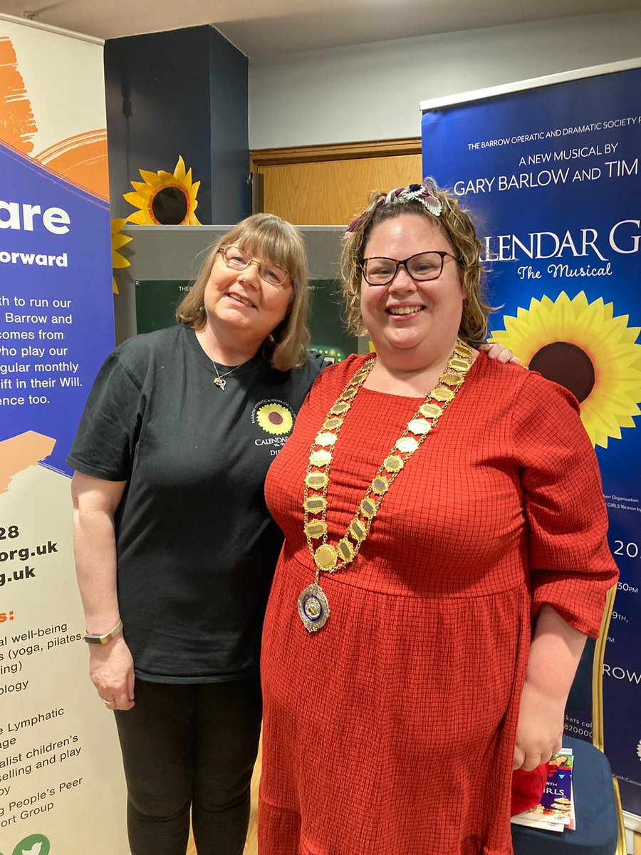 BarrowLabour's tweet photo. The Mayor team were grateful of @BarrowODS for the invite to watch Calendar Girls this evening. A show that takes you through all the emotions and a celebration of fantastic women. If you have chance to, go see it tomorrow. A special mention to Director Sharon Bell, pictured. https://t.co/0NVCecsghn