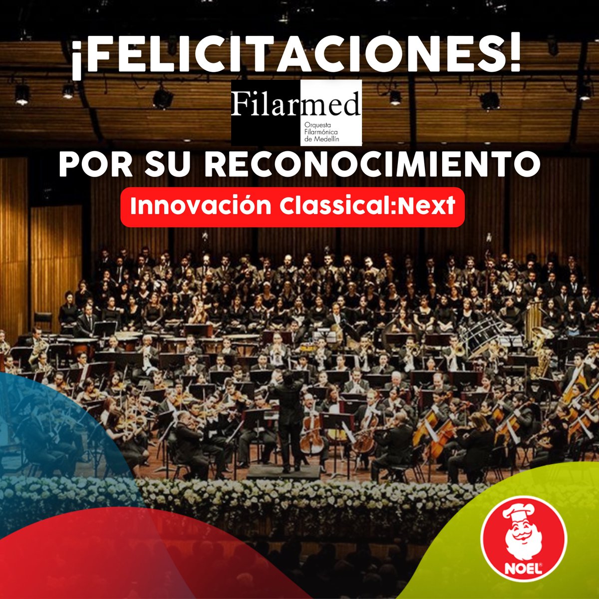 ciagalletasnoel's tweet photo. Felicitamos a @Filarmed 🎼🎵 por el premio Classical Next 2022, recibido en Alemania 🇩🇪reconociendo su gestión innovadora con las tendencias mundiales. 🌎

¡En Noel reconocemos el poder de la música, el aprendizaje, la creatividad y capacidad de adaptación! ❤️💚💙 https://t.co/DyfejNVqBJ