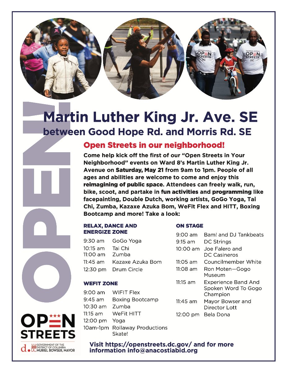 Join us at Open Streets MLK, Jr. Ave, SE this Saturday, 9am - 1pm! - mailchi.mp/anacostiabid/o…