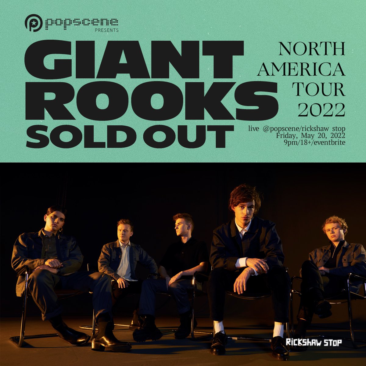 AaronAxelsen's tweet photo. TONIGHT!

The Bay Area debut of GIANT ROOKS (Germany)

🇩🇪🇩🇪🇩🇪

Sold out @popsceneSF party at @rickshawstopsf 

If you're going, get their early for the amazing @samvaldezsounds (trust me!)

@giantrooksmusic https://t.co/bLNkBr1s9G