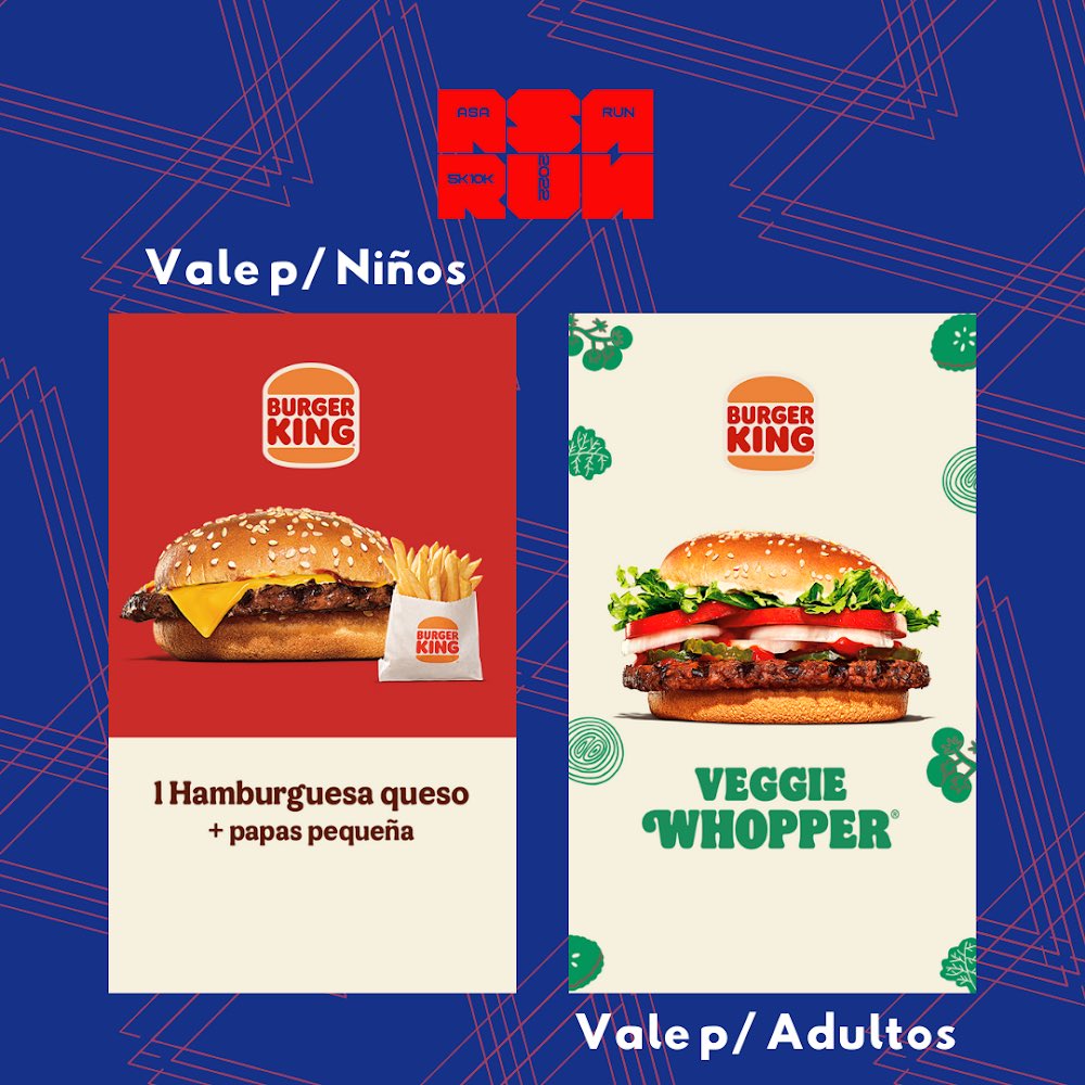 Para celebrar después del #ASARUN2022!!! Con el kit de inscripción para grandes y chicos te llevas un vale de BURGER KING!!!! Vas a dejar pasar esta tentación? Inscribite!!! #PUSHINGTHELIMIT