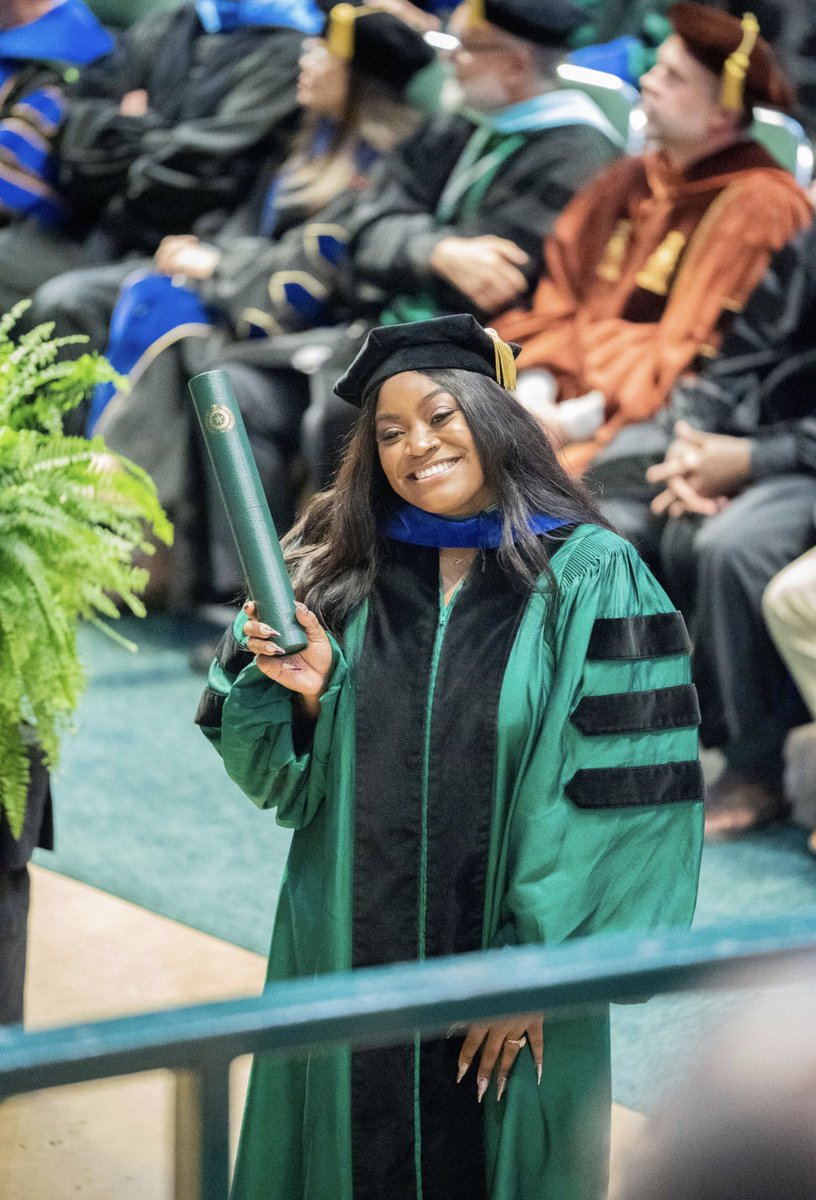 SimoneMDumas's tweet photo. This past weekend, I walked across the stage for the final time. Becoming a PhD has been the most strenuous task I’ve ever chosen to go through. 
#education #feminism #edleadership #edleader #phdjourney #phdchat #educationalleadership #phd #impostorphenomenon #impostersyndrome https://t.co/epPq0J3V9J