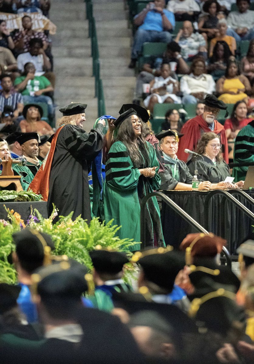 SimoneMDumas's tweet photo. This past weekend, I walked across the stage for the final time. Becoming a PhD has been the most strenuous task I’ve ever chosen to go through. 
#education #feminism #edleadership #edleader #phdjourney #phdchat #educationalleadership #phd #impostorphenomenon #impostersyndrome https://t.co/epPq0J3V9J