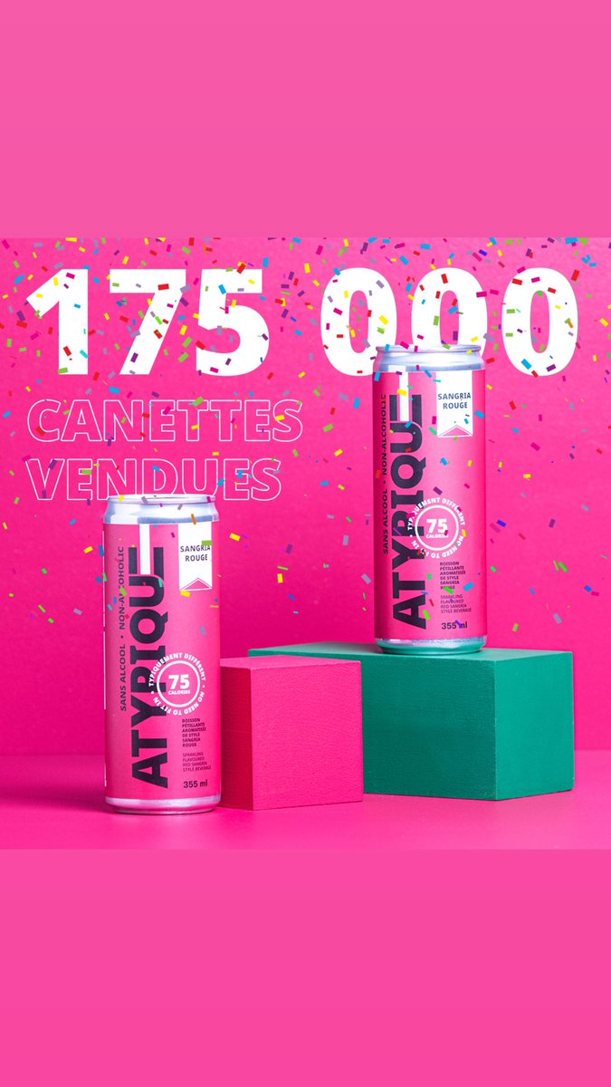 On vient tout juste d’annoncer son retour et déjà 175 000 canettes de la sangria ATYPIQUE vendues en si peu de temps! Wow! Allez vous en procurer chez <a href="/IGAQC/">igaqc</a> pour le long weekend! 🍷🤩