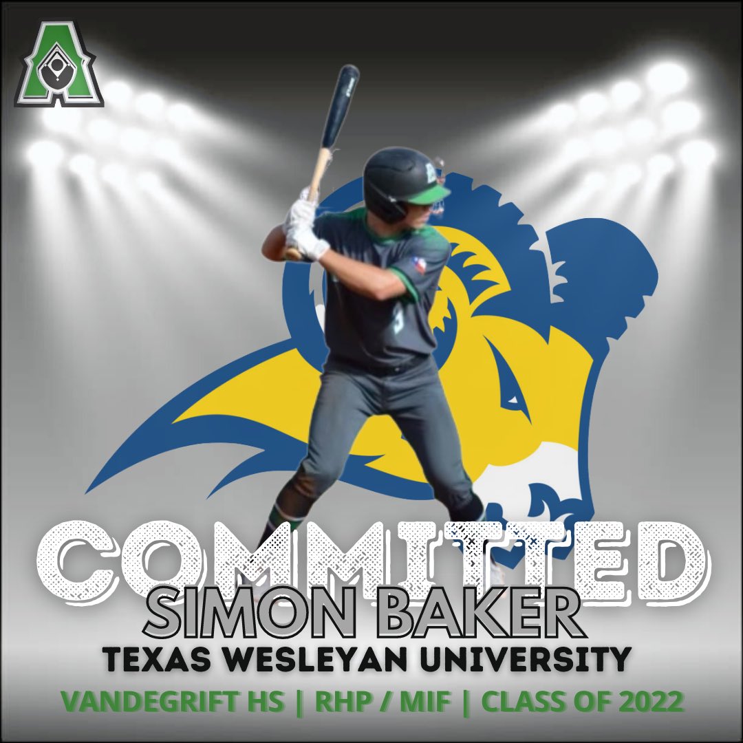 ActionBaseball's tweet photo. COMMITTED.
Letโs GOOOOO! Simon Baker has committed to continue his baseball and academic career with @TxWesBaseball โพ๏ธ we are so proud that your hard work & dedication has paid off! We can not wait to see you compete at the collegiate level ๐๐ผ
#nextlevelaction https://t.co/hJiYqagp8I