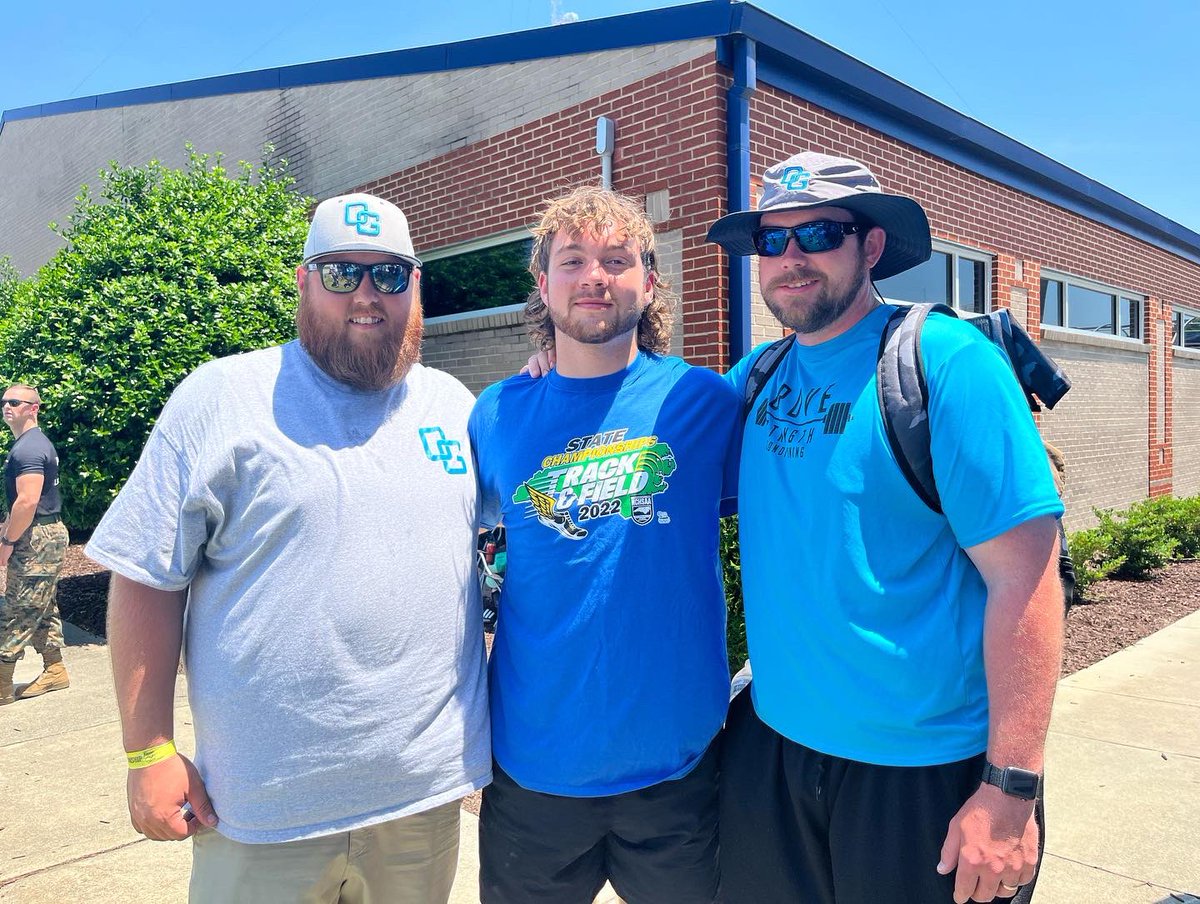 RichelleFrank's tweet photo. So proud of this young man for placing 5th in state competition for shot put! And thank you @CoachCreason66 and @BigBills92 for your time and coaching to get him there! @OGHSAthletics @OGXCTF https://t.co/GTKVXpE9B7
