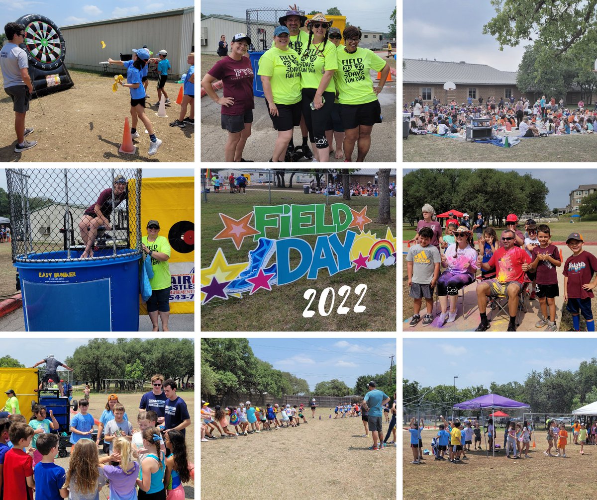 #FieldDay 2022! 🎉 We truly have THE BEST <a href="/KendallElemPTO/">Kendall Elementary PTO</a> and community partners: Thank you <a href="/BoerneGymnastic/">Boerne Gymnastics</a>, <a href="/D1Boerne/">D1 Training Boerne</a>, Toro Soccer Academy, Karate World, David the DJ, &amp; our Parent Volunteers! And a HUGE shout out to <a href="/ChampionHSBand/">We Are THE Champion Band</a> students! <a href="/BoerneISD/">Boerne ISD</a> <a href="/KendallElem/">Kendall Elementary School</a>