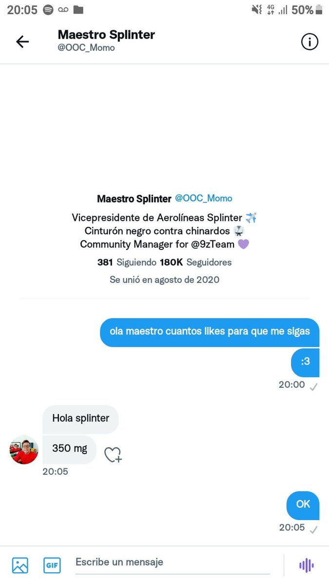 AYUDEN PARA QUE ME SIGA MAESTRO <a href="/OOC_Momo/">Maestro Splinter</a> 🙏🙏