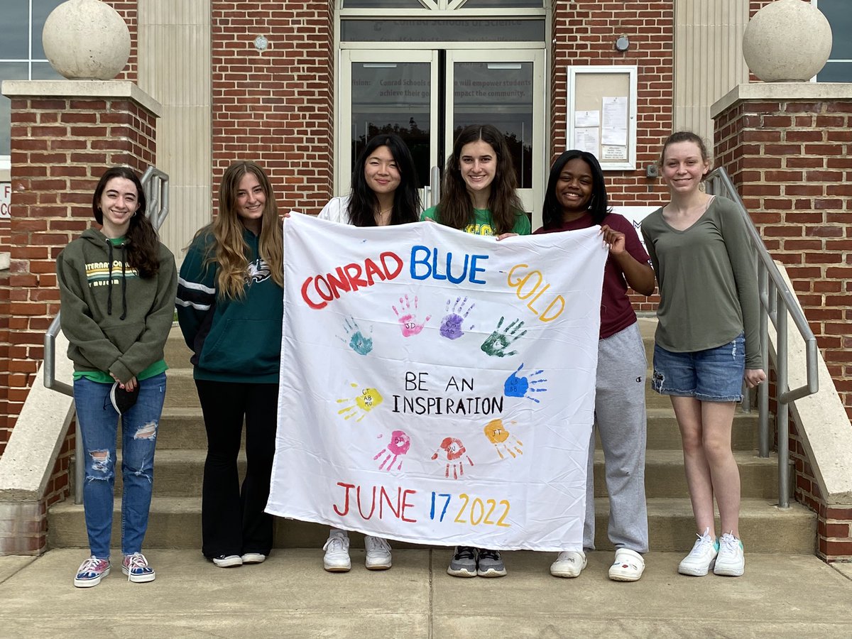 Our banner is ready for the @DFRCBlueGold game! 💙💛 @ConradRedWolves #changinglives