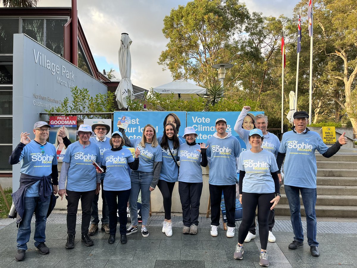 SophieScamps's tweet image. The amazing team at Mona Vale this morning - I can’t thank our 1200+ volunteers enough! They are the true spirit of Mackellar #mackellarvotes #AusVotes22