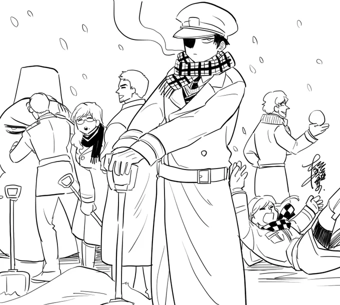 季節外れの落書き
雪かきしてます 