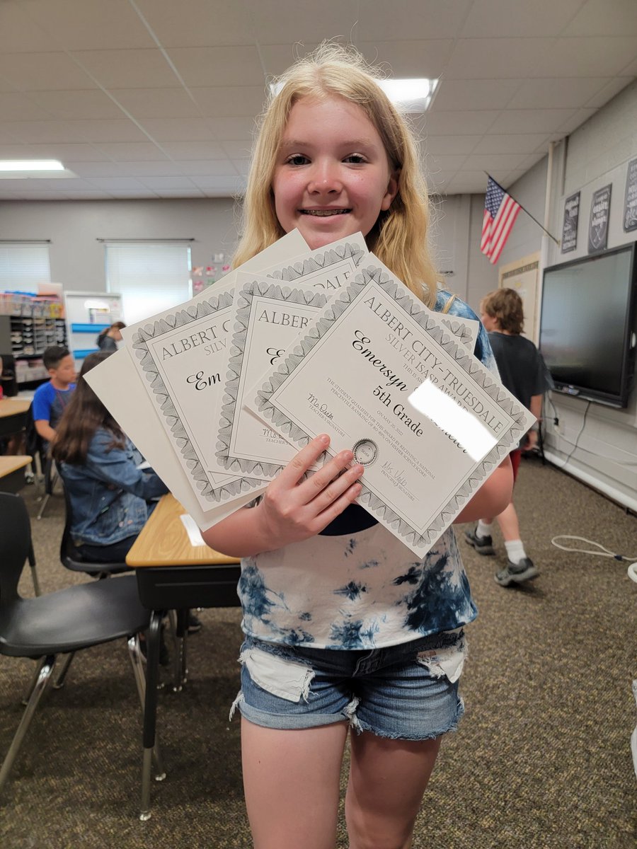 msdirksact's tweet photo. The 5th graders received many awards today! 
Here are the ISASPs awards:
*Emersyn earned a Silver Award in Science, a Silver Award in Math, a Silver Award in ELA, &amp; a Growth Award in Math!
*Keaton earned a Bronze Award in Math, a Bronze Award in Science, &amp; a Growth Award in Math! https://t.co/vzPxweSvhc