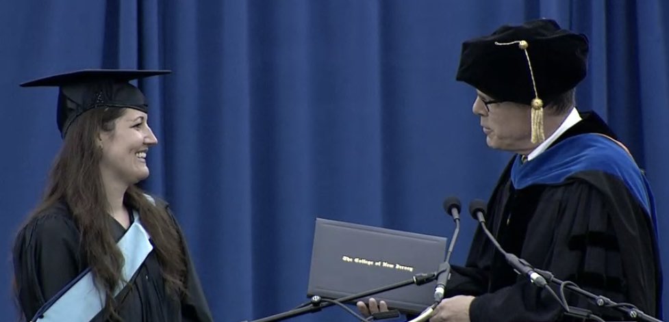 Fischer4J's tweet photo. Elizabeth and I met at TCNJ as undergraduate students. She has worked diligently and has received numerous accolades in the field of education. Tonight, I was able to watch her give a commencement speech at our Alma Mater. I am a proud friend and teacher! Congrats, Liz! https://t.co/E1paPqpgq7