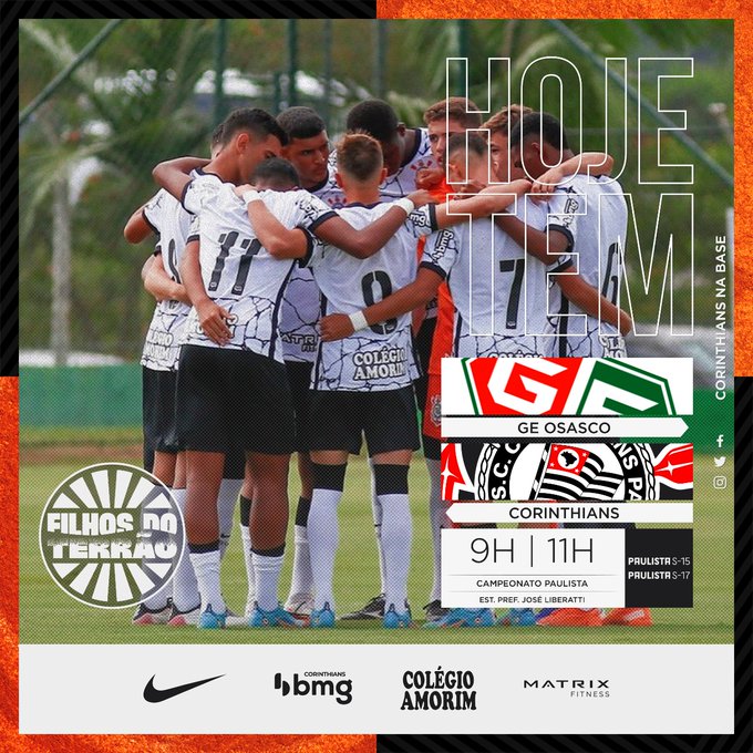 Pelo Paulista, Sub-15 e Sub-17 do Timão vencem GE Osasco