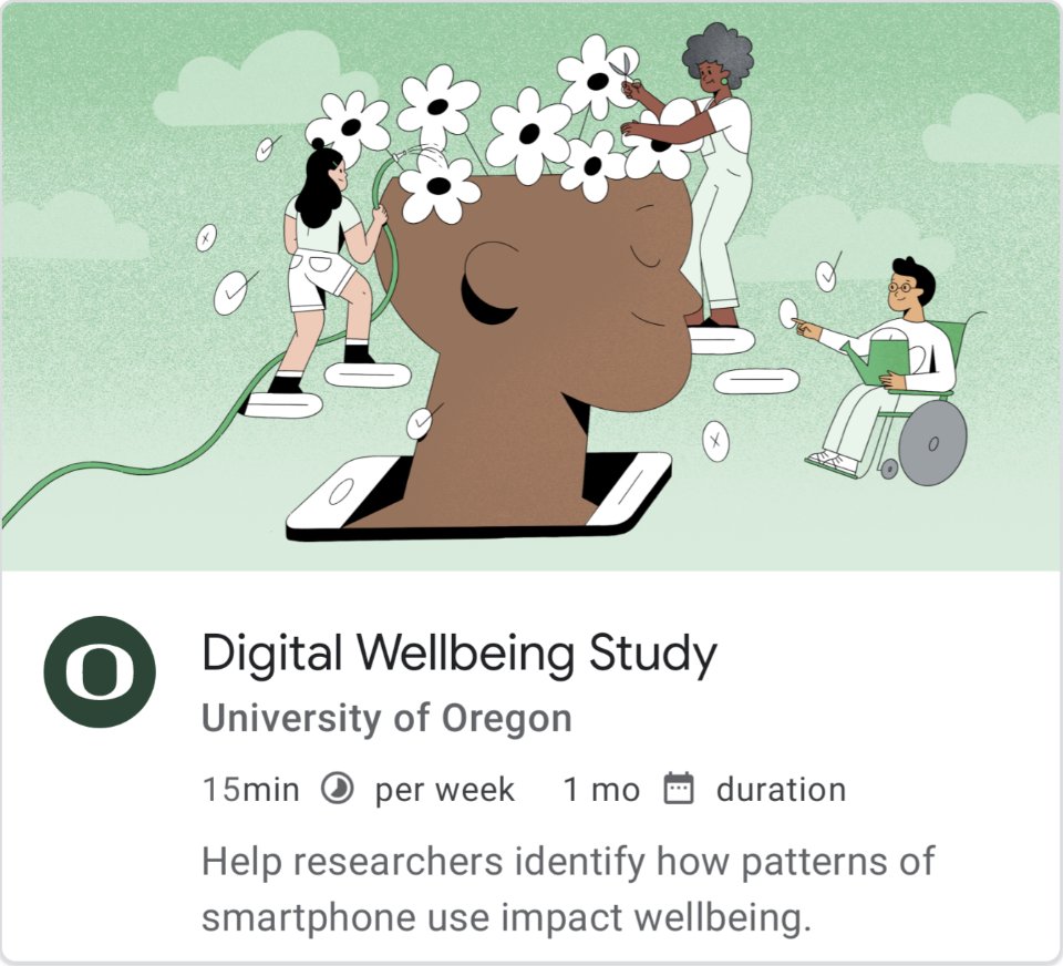 Help us investigate the impact of smartphones on mental and physical wellbeing. Download the #GoogleHealthStudies app and join our study today: https://t.co/R3pP0dBFfs
