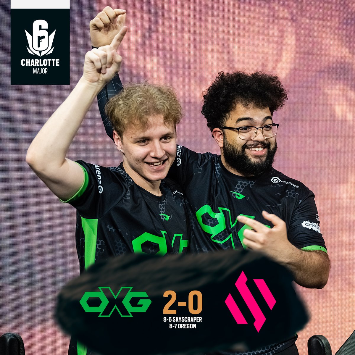 R6esports's tweet photo. NA takes it! 

@OXG_Esports move on to the semi final ✌️ https://t.co/dARLvtFJS9