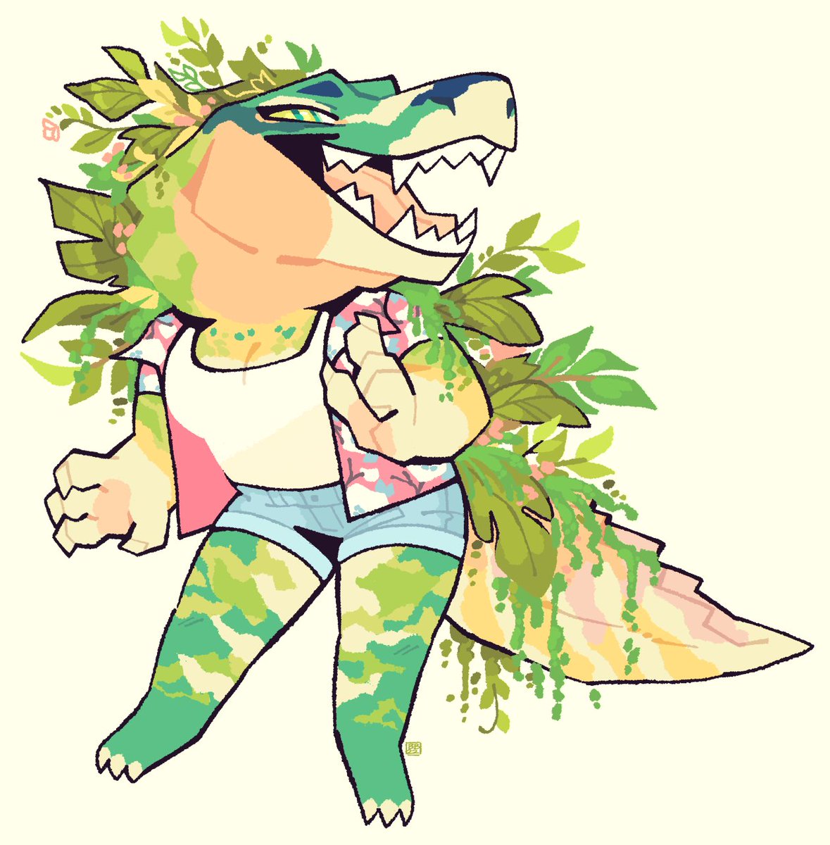 bbeastblood's tweet photo. another fun comm for @bunbeams 🌿 i really loved drawing all the plants for this one 💚 https://t.co/JwXASw2DCX