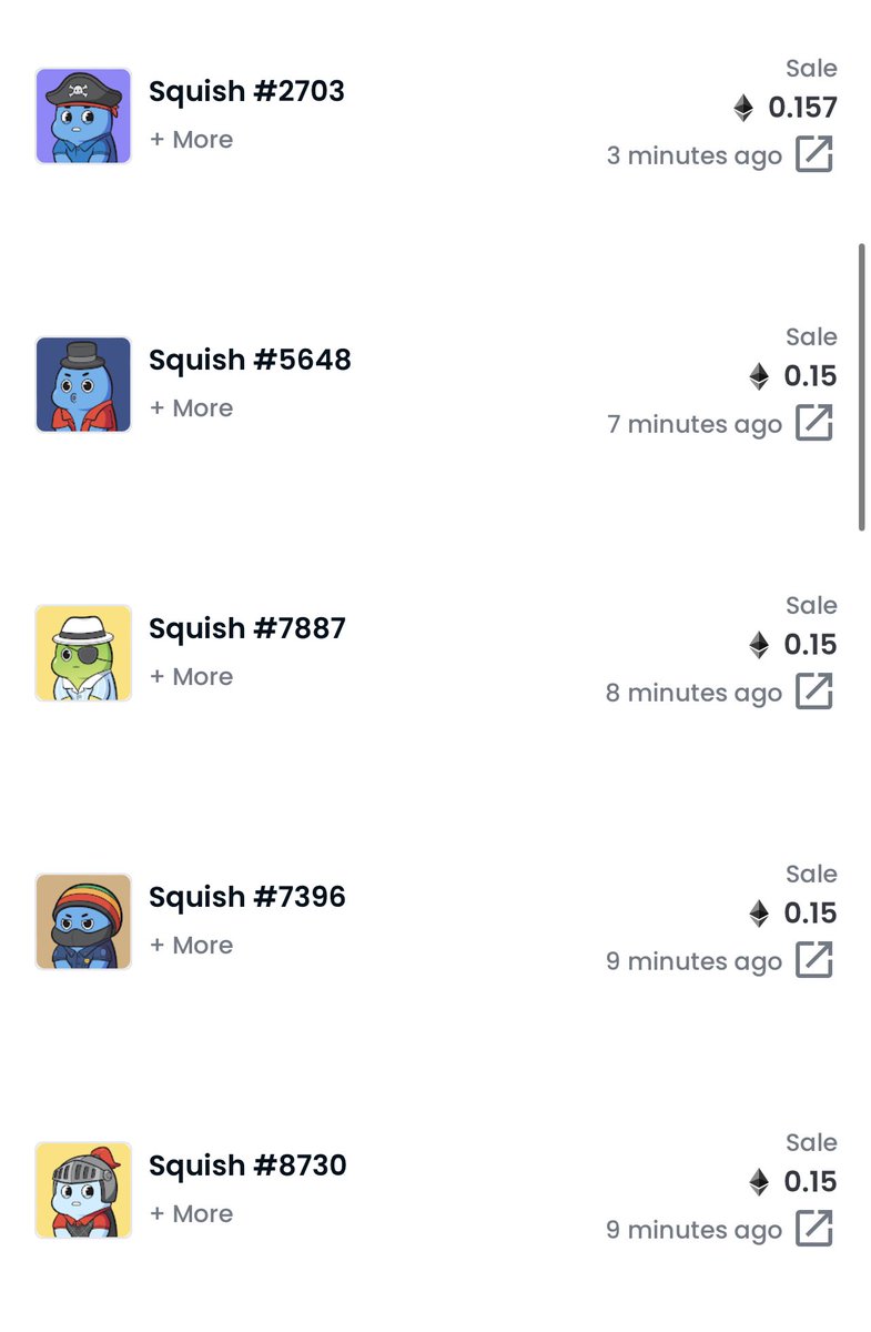 WHERE ALL MY SQUISHIES AT?? 👀❤️ <a href="/SquishySquadNFT/">Squishy Squad</a>