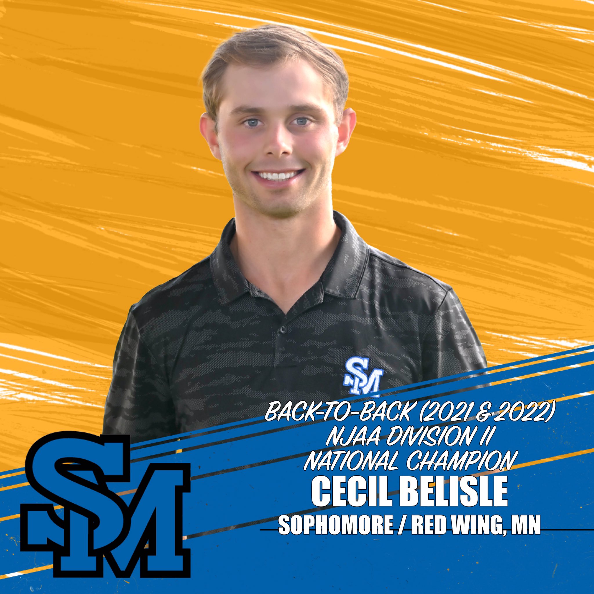 SMCC Athletics on Twitter "Belisle finishes at Even Par to win backto