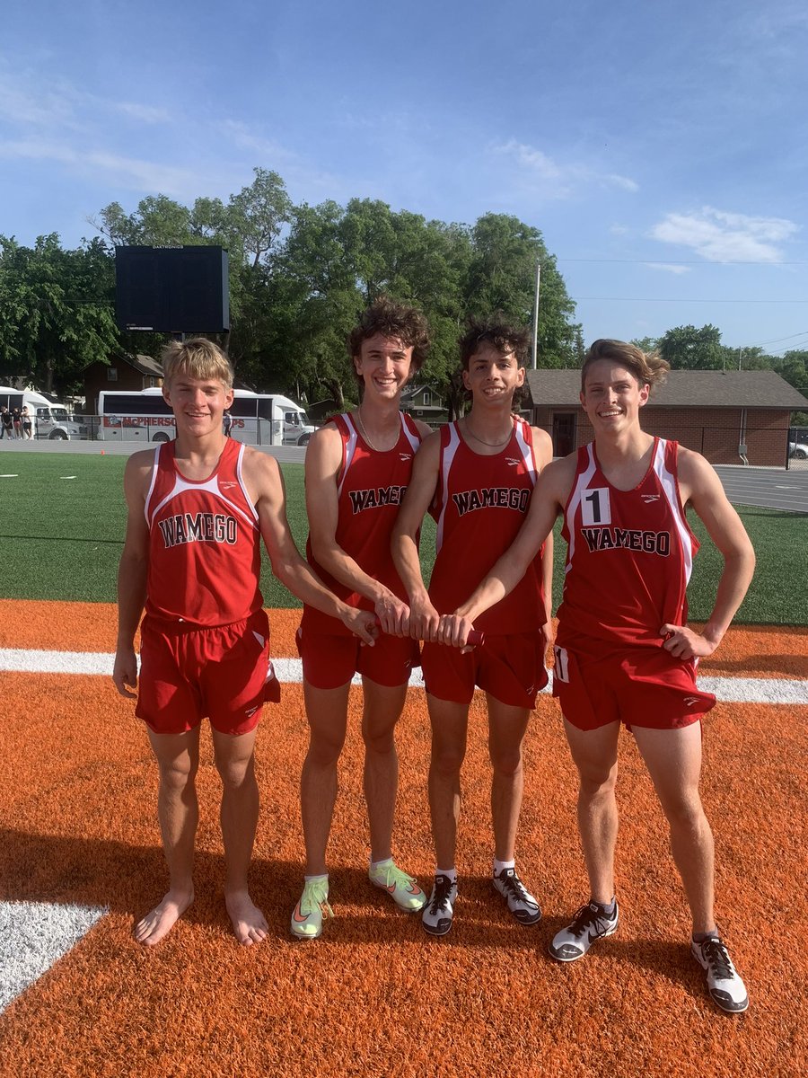 wamegotrack's tweet photo. State Qualifier #4 Mens 4x800 @WHSAthleticsOf1 https://t.co/15rJqpoEql