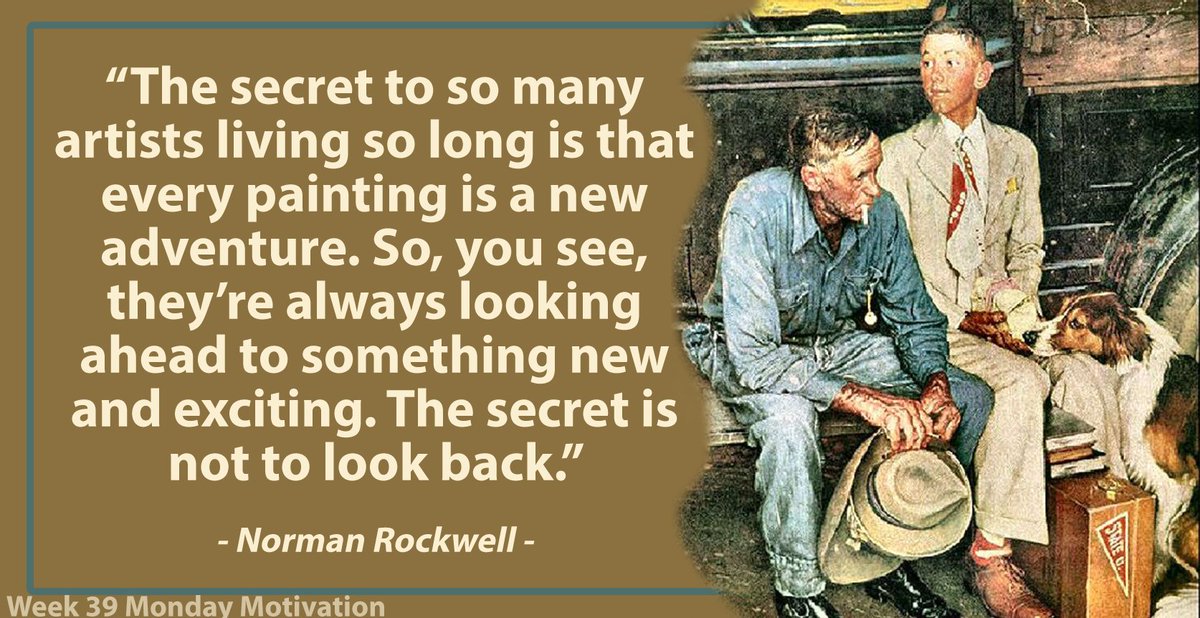 Week 39 Monday Motivation - Norman Rockwell painted over 4,000 original paintings. One included a recent graduate with his dad waiting for the train to college. When one adventure ends, let the next one begin. Read more...piutek12.org/en/62-district…