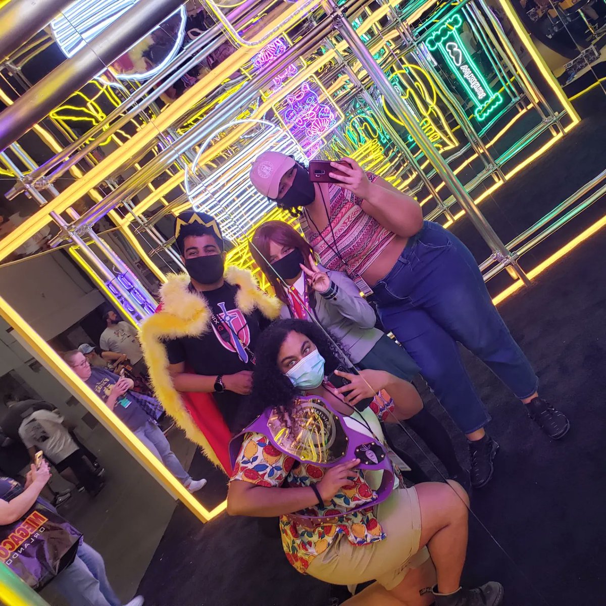 EnterTheStew's tweet photo. Two days at @megaconorlando down two more to go! 🥰 We have had an amazing time and can't wait to see you at our panels tomorrow!!!#megacon #fanconventions #anime #animeconventions #geekcontent #nerdcontent
#podcast #blacknerdsunite #blackcontentcreators
#blackcreators #cosplay https://t.co/cQN2Y5EUcD