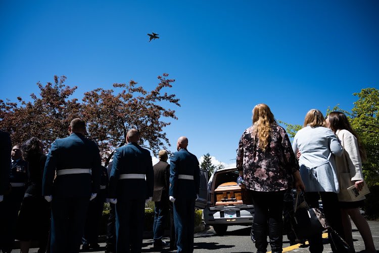 RCAF_ARC's tweet photo. We were proud to be part of the military funeral for Second World War Ace James "Stocky" Edwards who passed away recently at 100 years old. Here's a glimpse of our goodbye to the top fighter pilot of the Western Desert Campaign. https://t.co/dChm2ouSxP