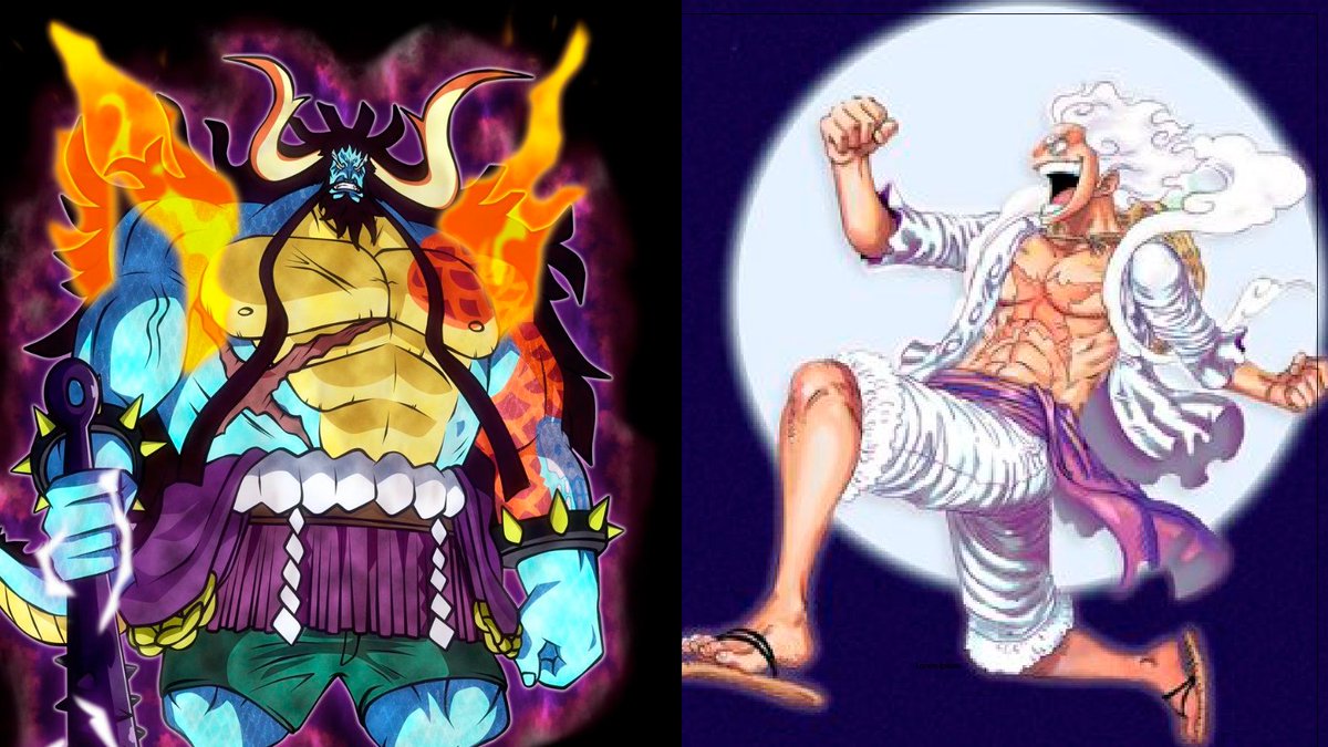CAMU_NAI's tweet photo. Incluso la coloración que Oda escogió para ambos está invertida. Kaido de morado, con cinturón blanco. Luffy, de blanco con cinturón morado. https://t.co/RKUMqaoCJj
