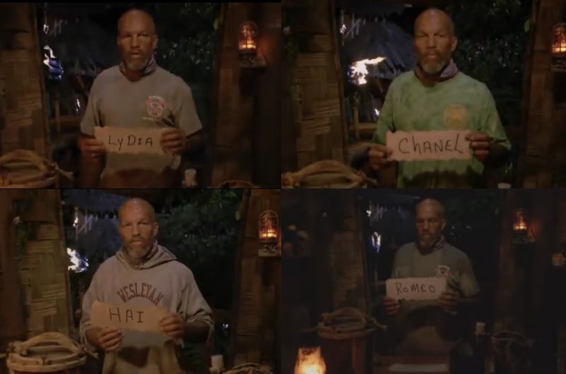 frecench's tweet photo. The gays were for Mike but Mike was NOT for the gays 🤣🤣 #Survivor #Survivor42 https://t.co/poUpmXp9QV
