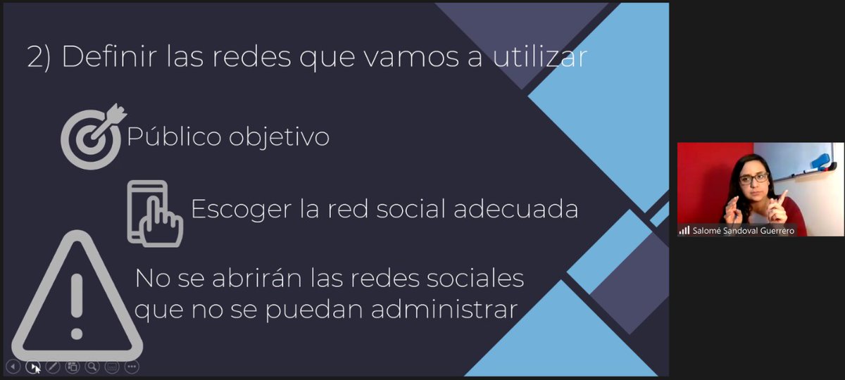 YoEmprendoUCE's tweet photo. #SaloméSandoval, Master en Ciencia Política y Comunicadora Social, nos habló sobre; lo que se quiere comunicar, redes sociales ha utilizar, establecer metas, identidad, tipos de contenidos.
#Modulo3
#MarketingDigital
@YoEmprendoUCE
@lacentralec
@DVSUCE https://t.co/AooG17Hf1J