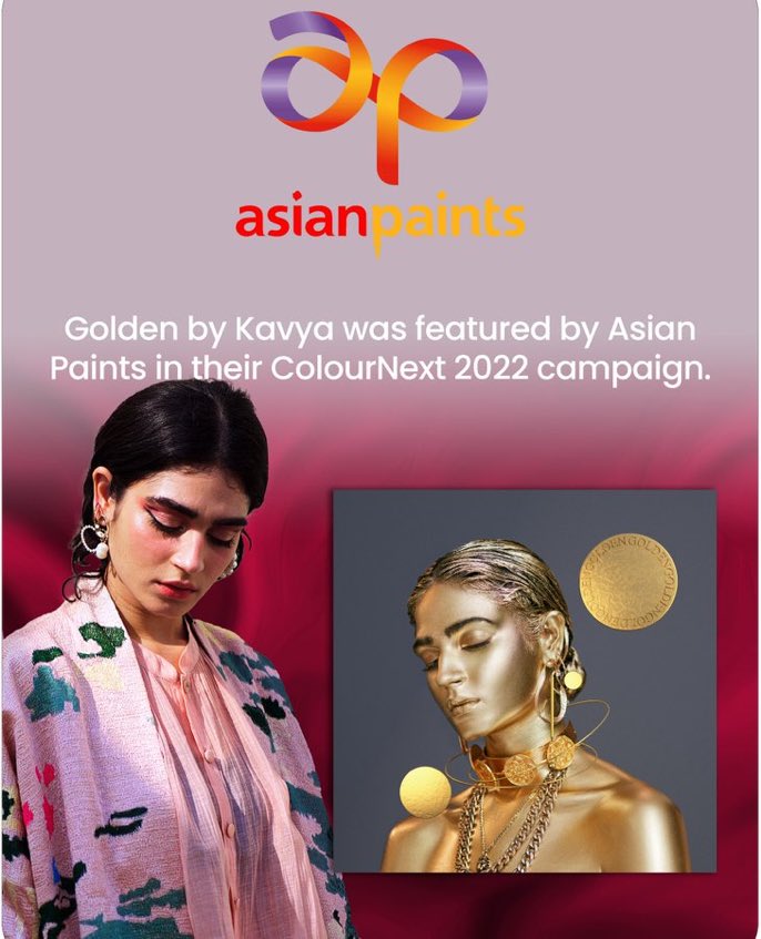 TheGenW's tweet photo. Congratulations to #GenerationW performer and supporter @Kavya_Trehan on the use of her song #Golden in @asianpaints ’s #ColourNext 2022 campaign https://t.co/FZvvwQJ0ab https://t.co/qQfZfCeeeV