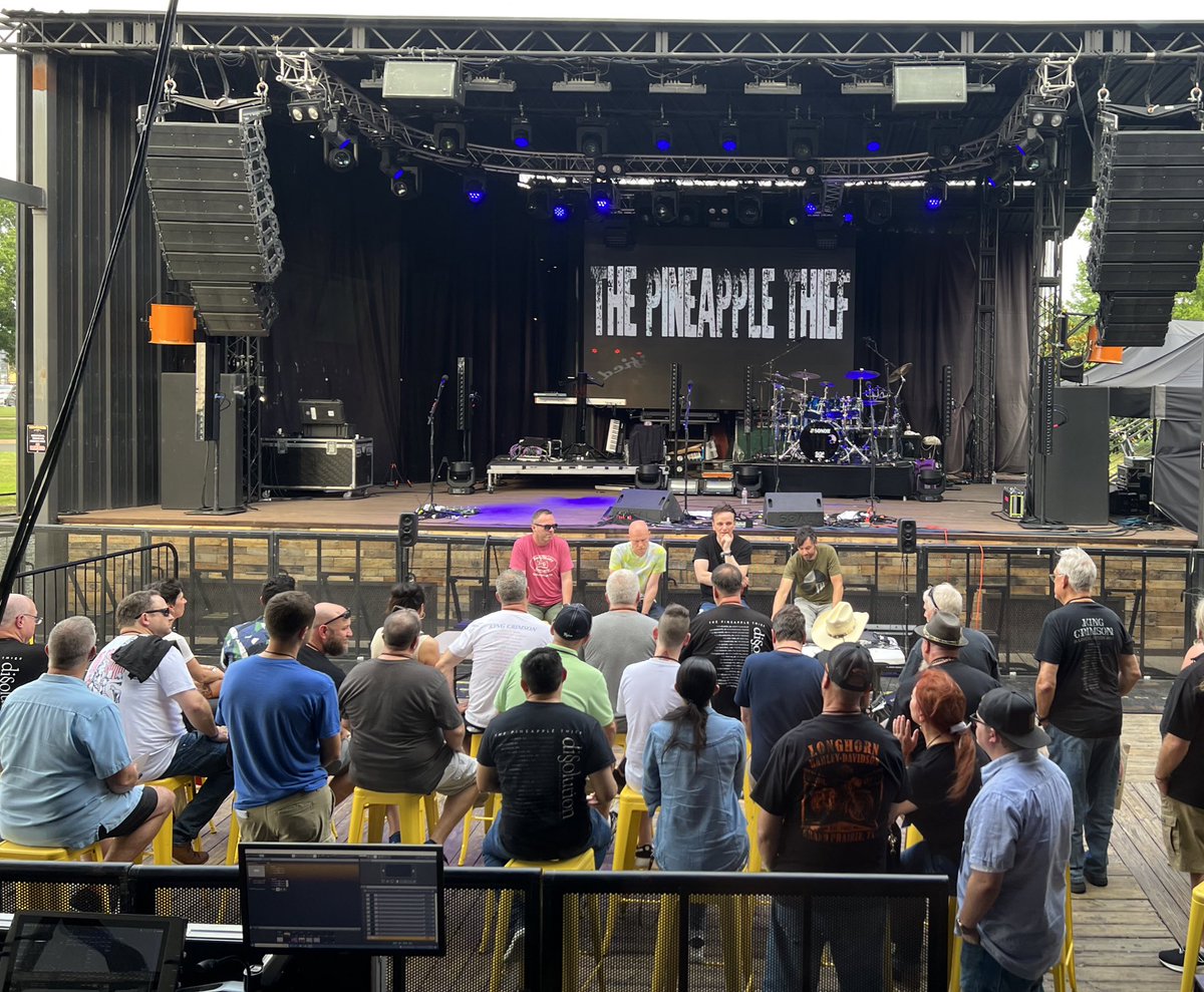 Amped to see Pineapple Thief tonight! Small venue tonight and there having some kind of VIP Q&A session now. #pineapplethief #prog #progrock #bestdrummer?