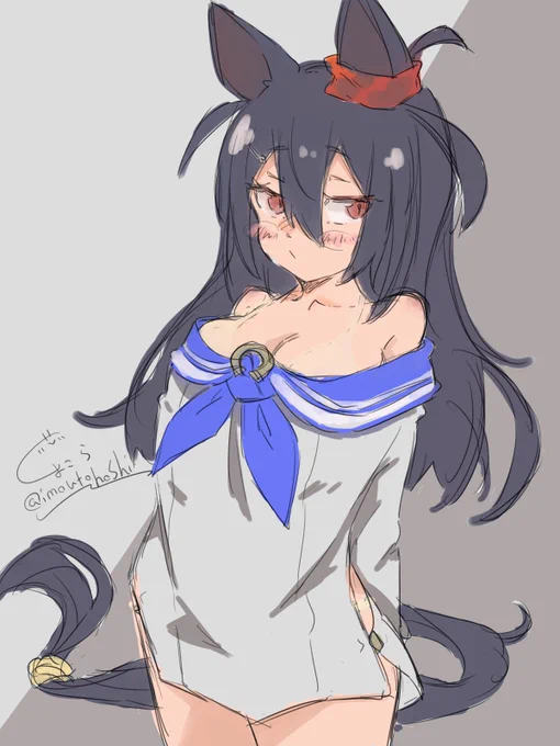 昨日のワンドロで描いた健全な絵です 