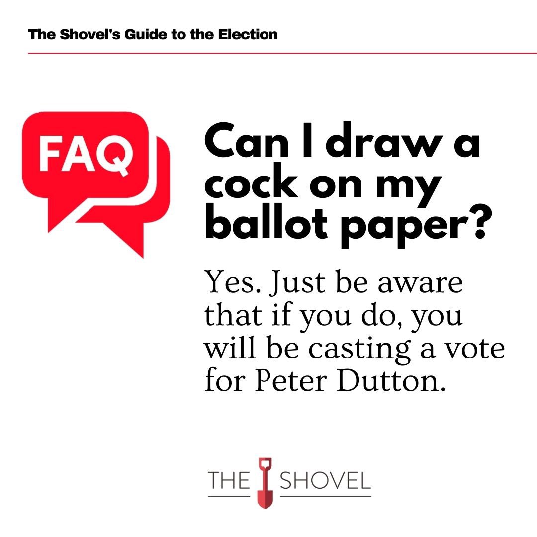 TheShovel's tweet photo. Just a reminder for when you’re casting your vote today #ausvotes #AusVotes22 https://t.co/AMA4J18lFs