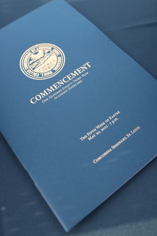 ConcordiaSem's tweet photo. Commencement exercises are about to begin! #CSLGrad #ThyWordIsALamp https://t.co/hGe53q3mMK