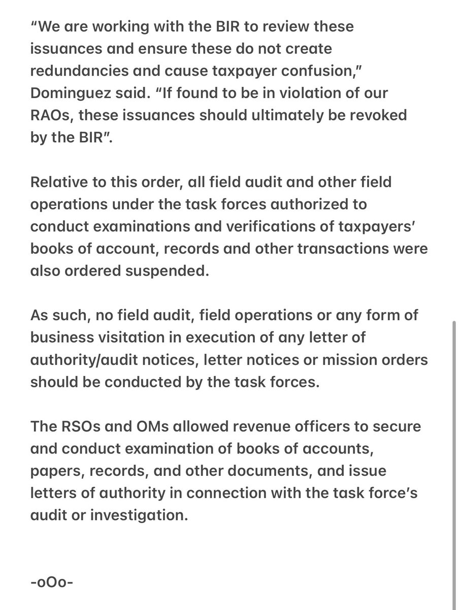 MBChinoLeyco's tweet photo. READ: Following the Megaworld fiasco, DOF orders suspension of BIR special audit task forces @manilabulletin https://t.co/ZEIzOgqZOw