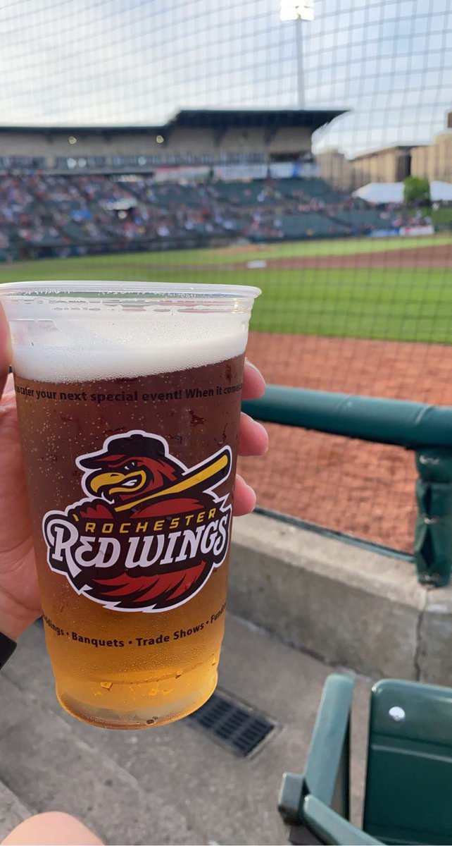 JRIves422's tweet photo. It’s a great day for a @RocRedWings dub. Let’s go boys! #RocCity #Ballgame #PineappleKolsch https://t.co/vPBGyMFrLw