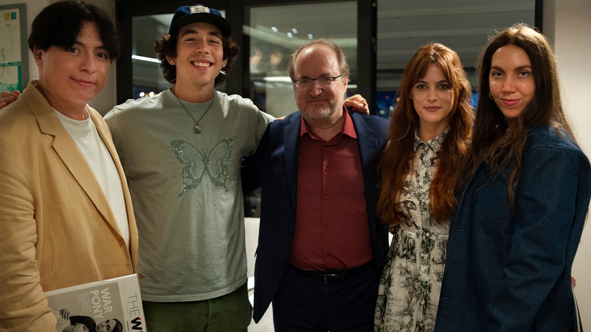 TheWrap's tweet photo. TheWrap's was honored to host @RileyKeough at our influencer dinner in Cannes. We celebrated Riley's directorial debut "War Pony" along with her co-director Gina Gammell, producer @_williwhite and composer @matowayuhi, shown here with @stevepond https://t.co/6U6dDRoLJ7