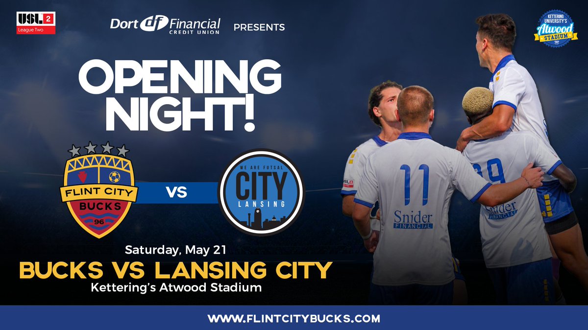 FlintCityBucks's tweet photo. HOME OPENER!
π @LansingCity
π 7:00 pm
π @HistoricAtwood
π» https://t.co/uTQW9U6LQC
#WeAreFCB https://t.co/FZvXadQ7GA