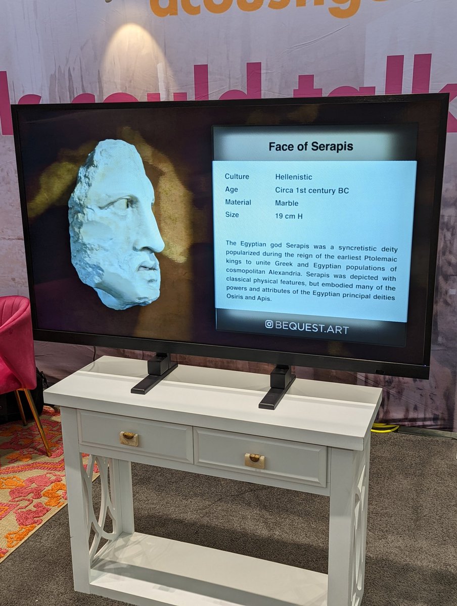 BequestArt's tweet photo. Exciting collab with @acoustiguide @Magnetic3D showcasing cultural heritage on 55" Glasses-free 3D “Holographic” Display to upgrade museum exhibits with immersive XR visuals at American Alliance of Museums Expo! @AAMers

#museum #Museums #aam22 https://t.co/GM9e0Xmuca
