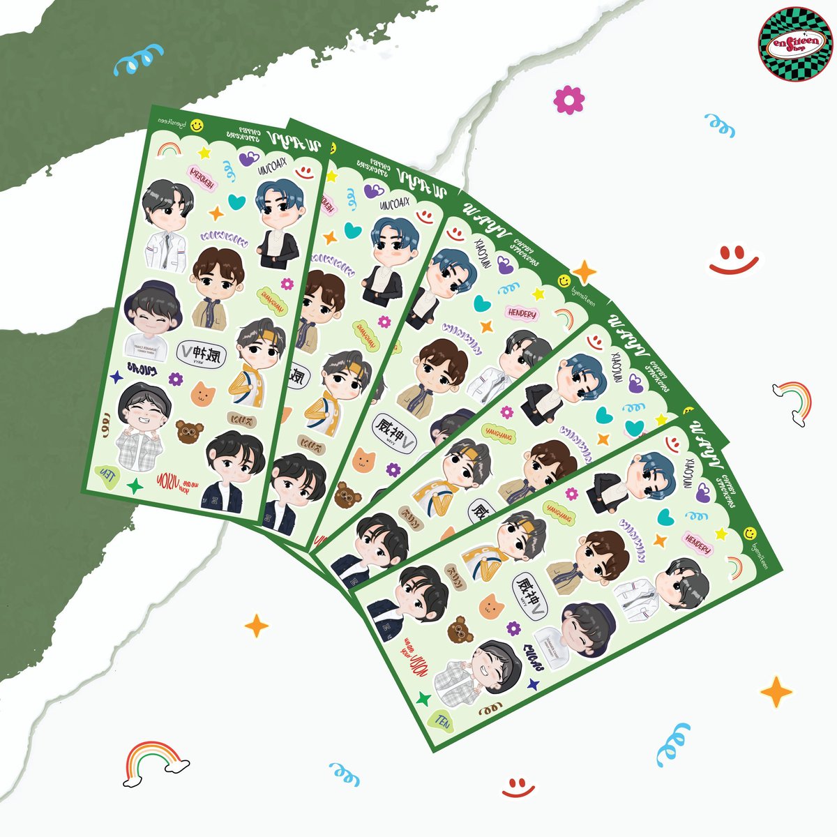 ensiteenshop's tweet photo. Sticker Wayv Deco

🌿bahan: vinyl laminasi doff (anti air)
🌿ukuran: 7*15
🌿kiss cut (langsung dikelupas aja ga perlu diguntingin lagi)
🌸 originally design by ensiteenshop

harga Rp.12.500 bisa checkout di shopee

#wayv #wayvsticker #stikerwayv #stiker #stickerdeco #cpop https://t.co/GqMc8Kyn1F