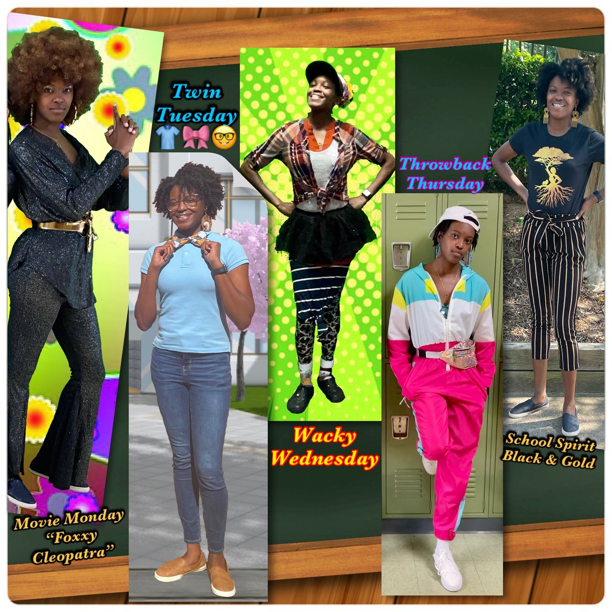 HairstonTeaches's tweet photo. #InCaseYouMissedIt ๐#MsSandersWeekInReview
Another #SpiritWeek in the books๐โ
#WeekInReview #ICYMI
#MovieMonday #TwinTuesday #WackyWednesday #ThrowbackThursday #BlackAndGold https://t.co/ZUE4eMwe6c