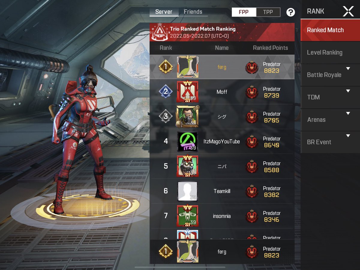 Ferg's tweet photo. #1 in the World on Apex Legends Mobile!

I am now the 5 time…

ROS✅
Fortnite Mobile✅
Cyber Hunter✅
COD Mobile✅
Apex Legends Mobile✅ https://t.co/fRmT2jG5Py