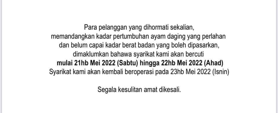 adamxmy's tweet photo. Kartel ayam macam boikot. Semua bagi alasan sama. Harini bekalan ayam akan masalah lagi. https://t.co/ouCDhNHUxw