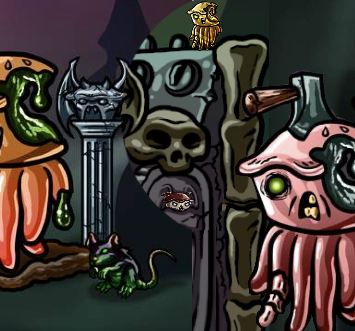 CapietainCook's tweet photo. Who knows what will happen @PielandNFT when we see the #Zompies oven drop. Patch work in progress now🍻🍹🐙🥧 https://t.co/qVSb4SJjQK