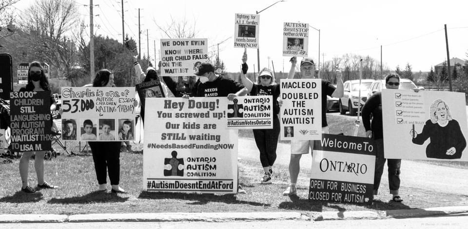 Our family has gone out several weekends now to advocate for our son Charlie and the autistic children in Ontario. The current Ontario Autism Program is broken and should be an important election issue for all parties #50KIsNotOk #onpoli